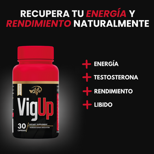 VIG UP TESTOSTERONA Y ENERGÍA 30 CÁP.