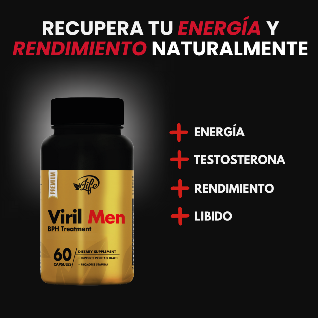 VIRIL MEN TESTOSTERONA Y ENERGÍA 60 CÁP.