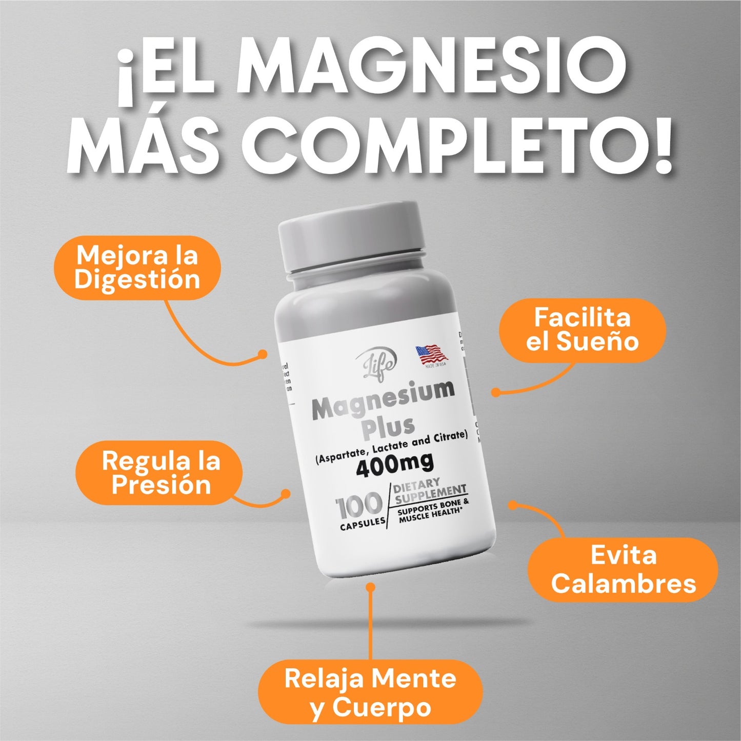 MAGNESIO 3 EN 1 100U