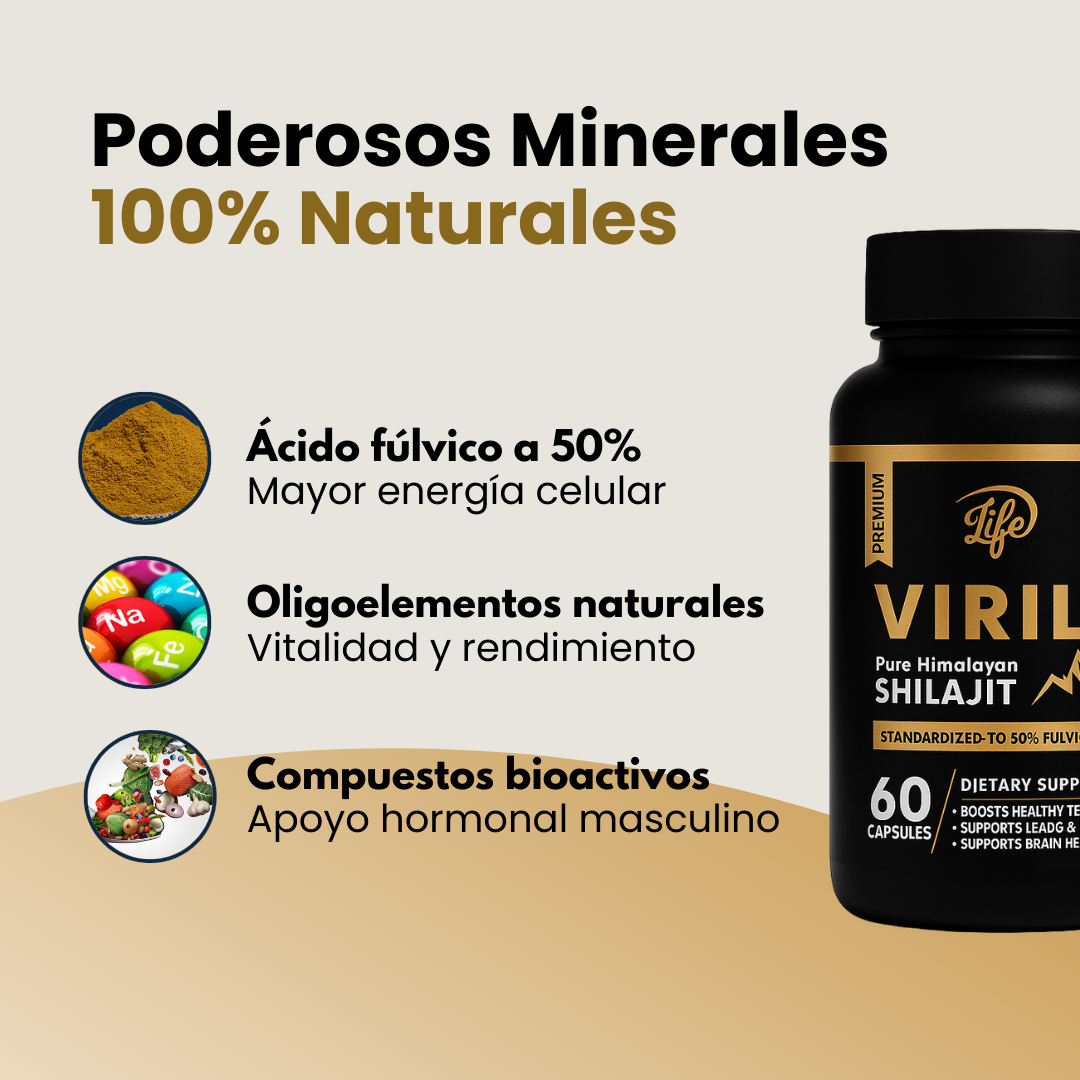 SHILAJIT PURO DEL HIMALAYA 60 CÁPSULAS