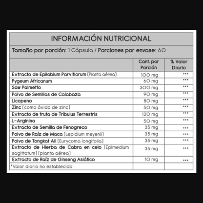 VIRIL MEN TESTOSTERONA Y ENERGÍA 60 CÁP.