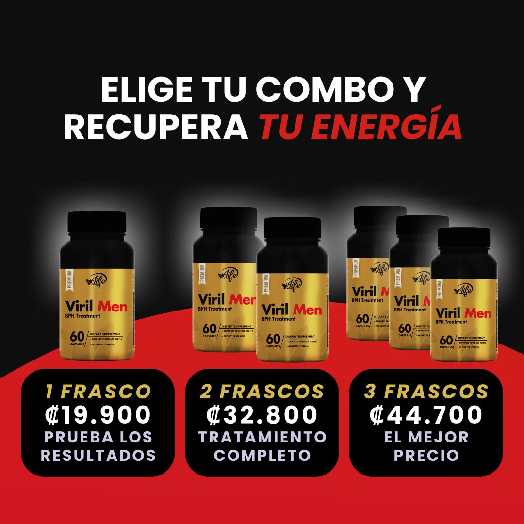 VIRIL MEN TESTOSTERONA Y ENERGÍA 60 CÁP.
